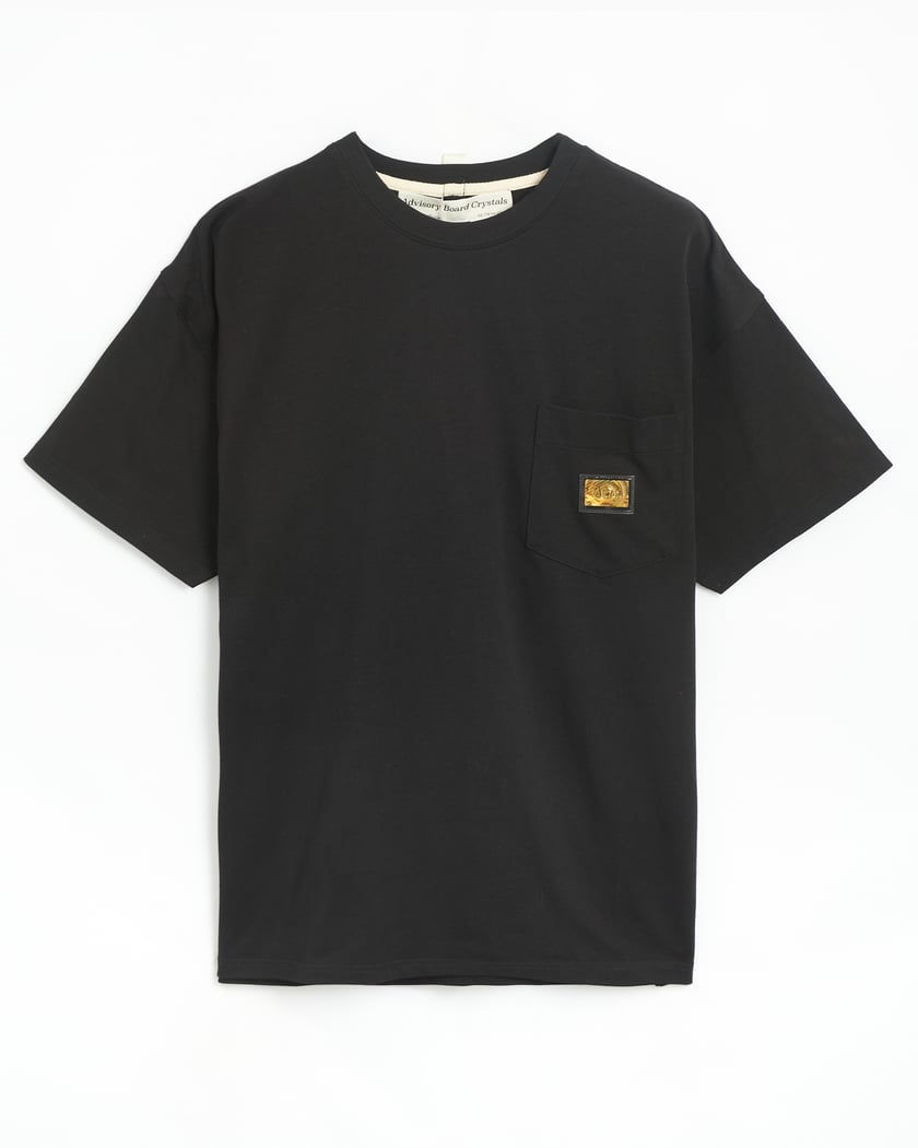 ◆BLACKBLOND◆ Vivid Hidden Slogan Short Sleeve T-shirt Blac Basic short-sleeved T-shirt Okaïdi & Obaïbi