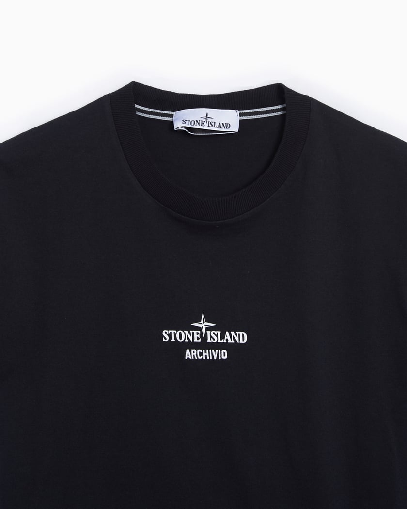 Stone Island Archivio Logo Men's T-Shirt Black 81152NS91-V0029