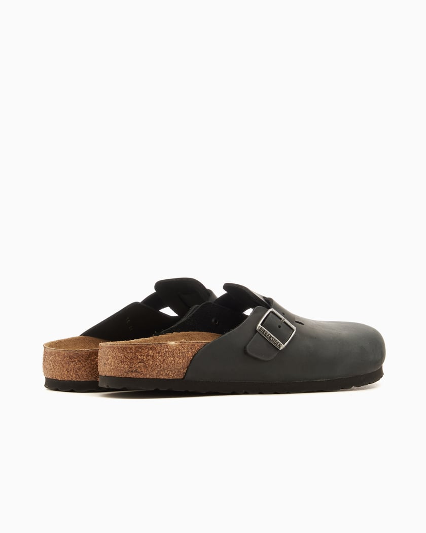 Birkenstock boston black oiled leather sales