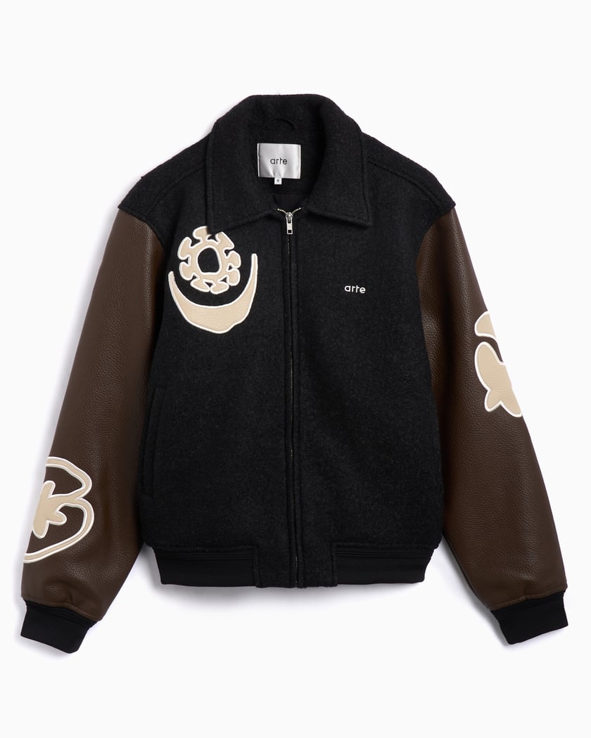 ジャケット・アウター Arte Antwerp varsity jacket Arte Antwerp Varsity Men's Jacket Men's Varsity Jacket Black SS25