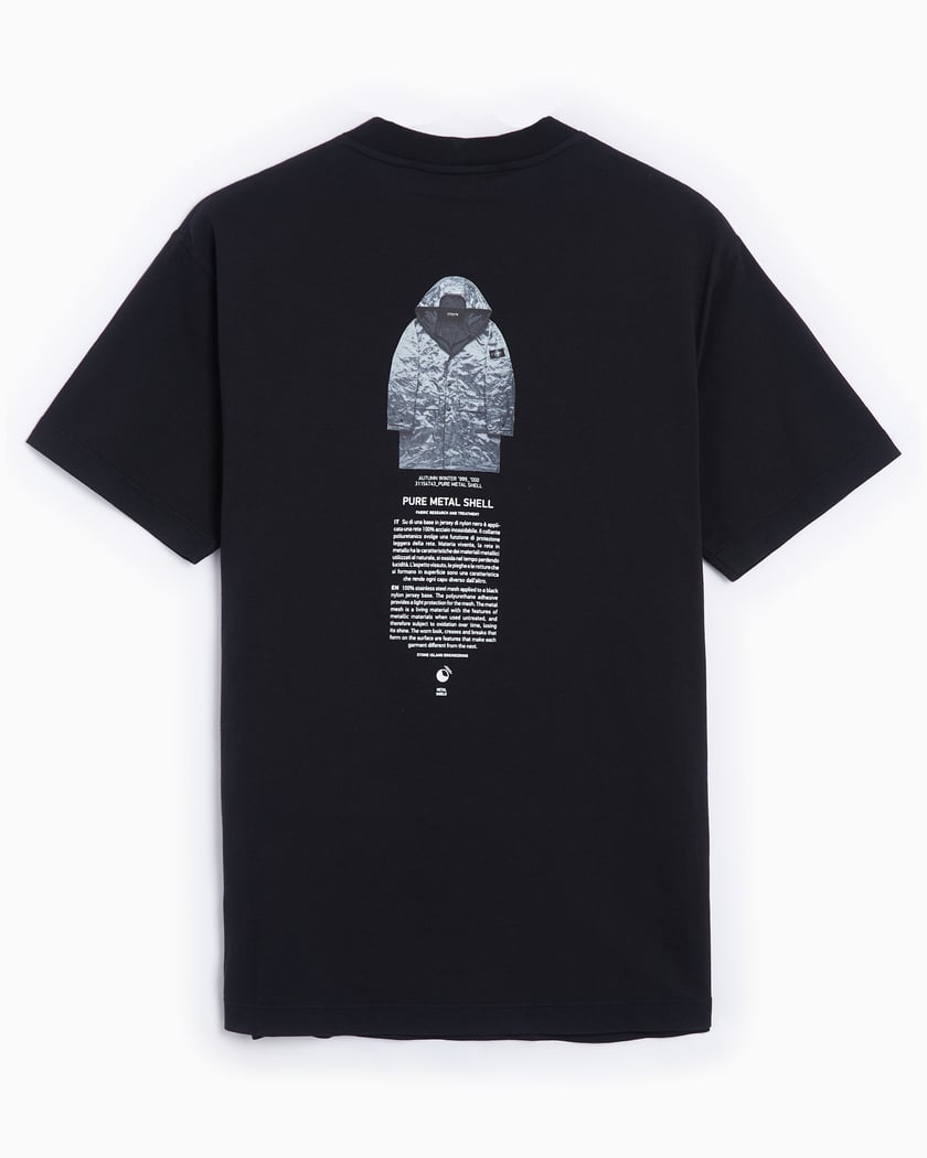 Stone Island Logo Archivio Men s T Shirt Black 81152NS91 V0029 FOOTDISTRICT
