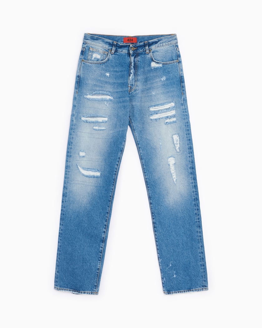 424 Men's Baggy Pants Blue 33424PJ01L1-226560-89 | FOOTDISTRICT