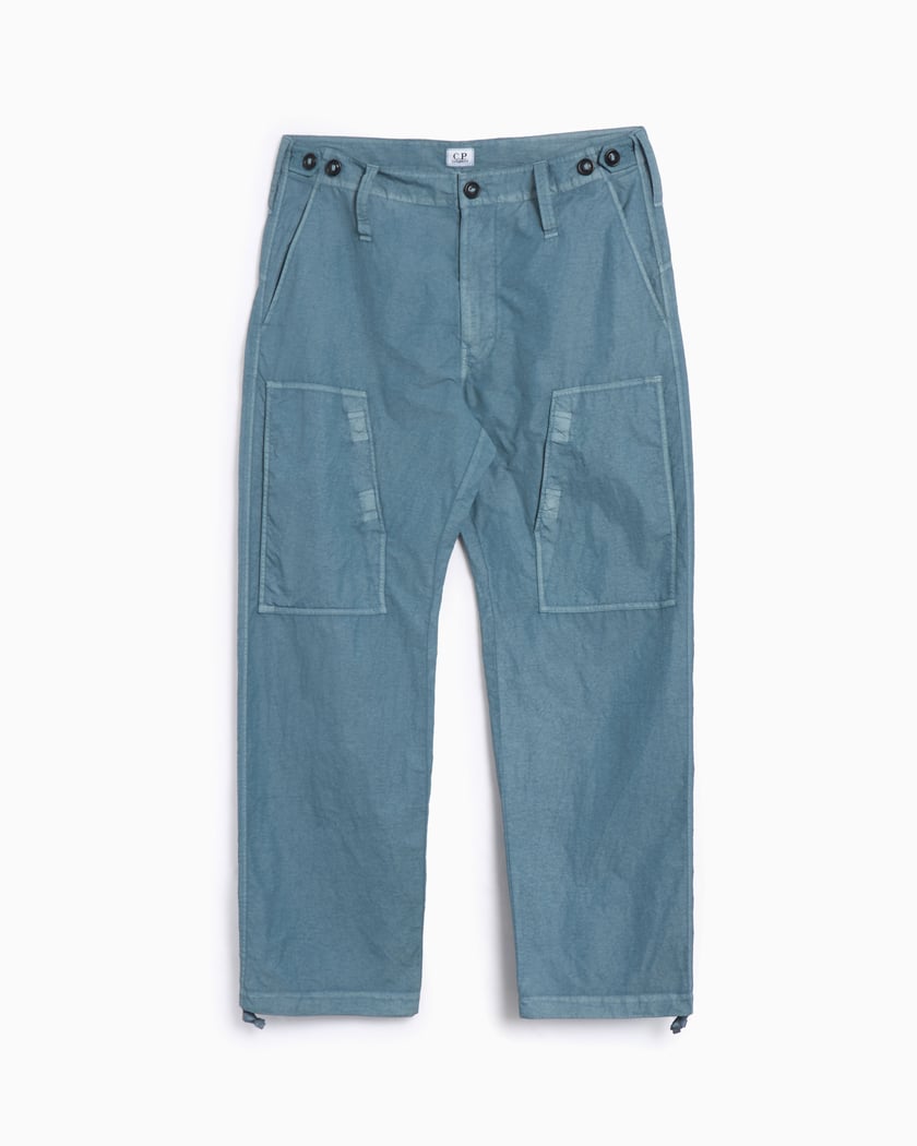 CP Company Men's Gabardine Pants Relaxed Men's Baggy Pants Blue