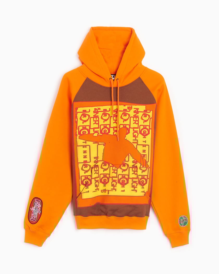 Iuter x Inner Light Bicolor Men s Hoodie Arancione 22WISH85 BROWN