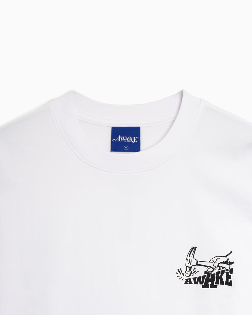 Awake NY Hammer Men's T-Shirt White AWK-SP25-TS003-WH Awake NY Hammer Men's T-Shirt White AWK-SP25-TS003-WH