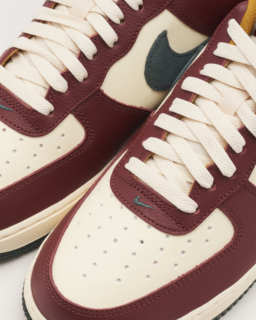 Nike air force 1 dark red hot sale