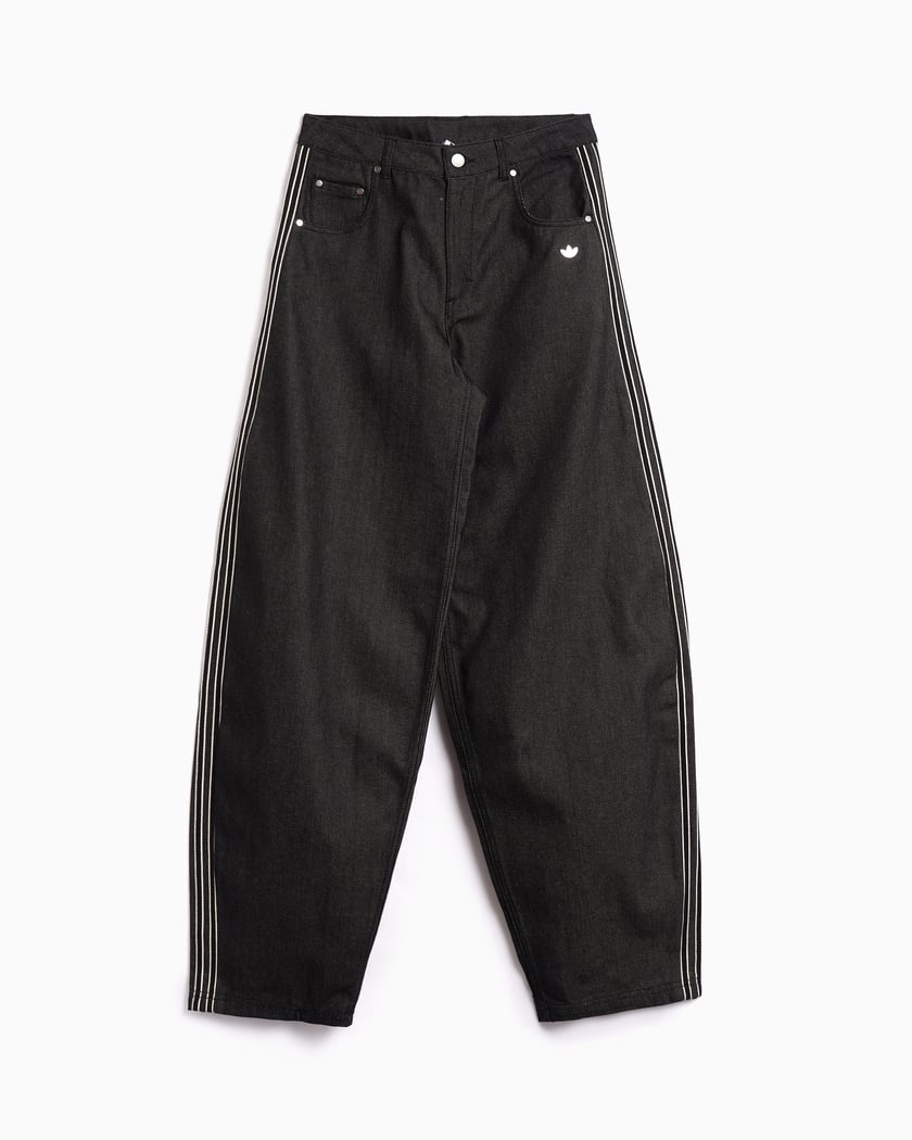 Pantalones vaqueros Relaxed adidas Originals para mujer Negro