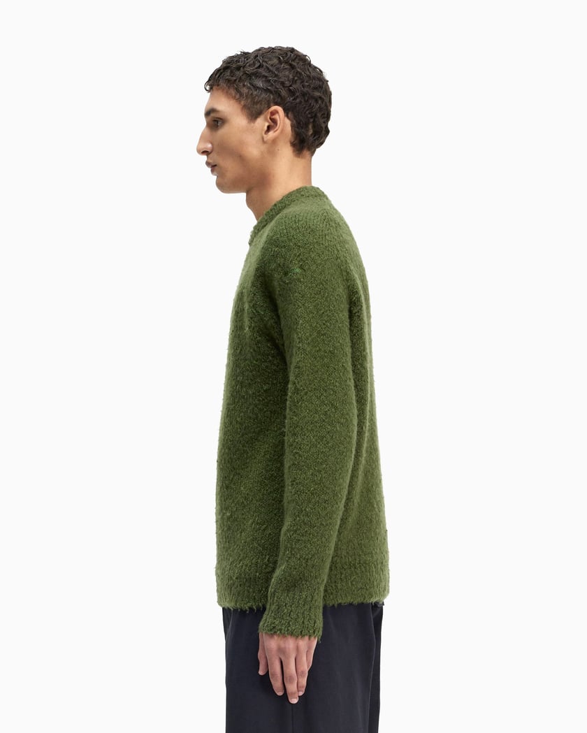 Fred Perry x Raf Simons Fluffy Men's Knit Sweater Green SK6518-M26 |  FOOTDISTRICT