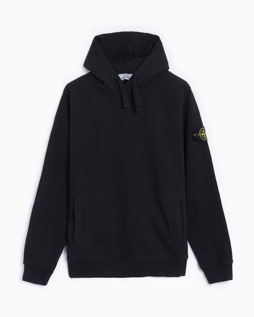 Stone Island Logo Men s Hoodie Black 811560820 V0029 FOOTDISTRICT