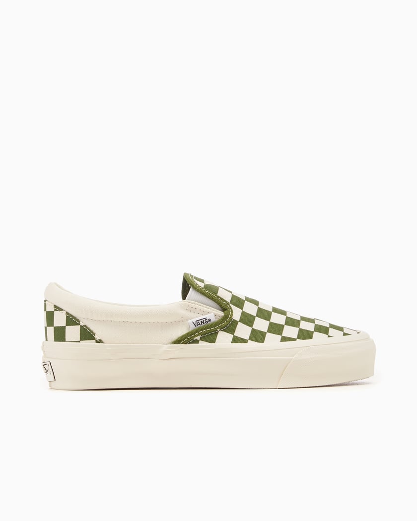Army green vans slip ons sales