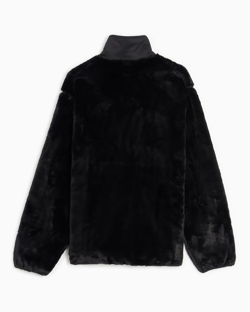 South2 West8 Piping Men's Micro Fur Jacket Men's Jacket Black