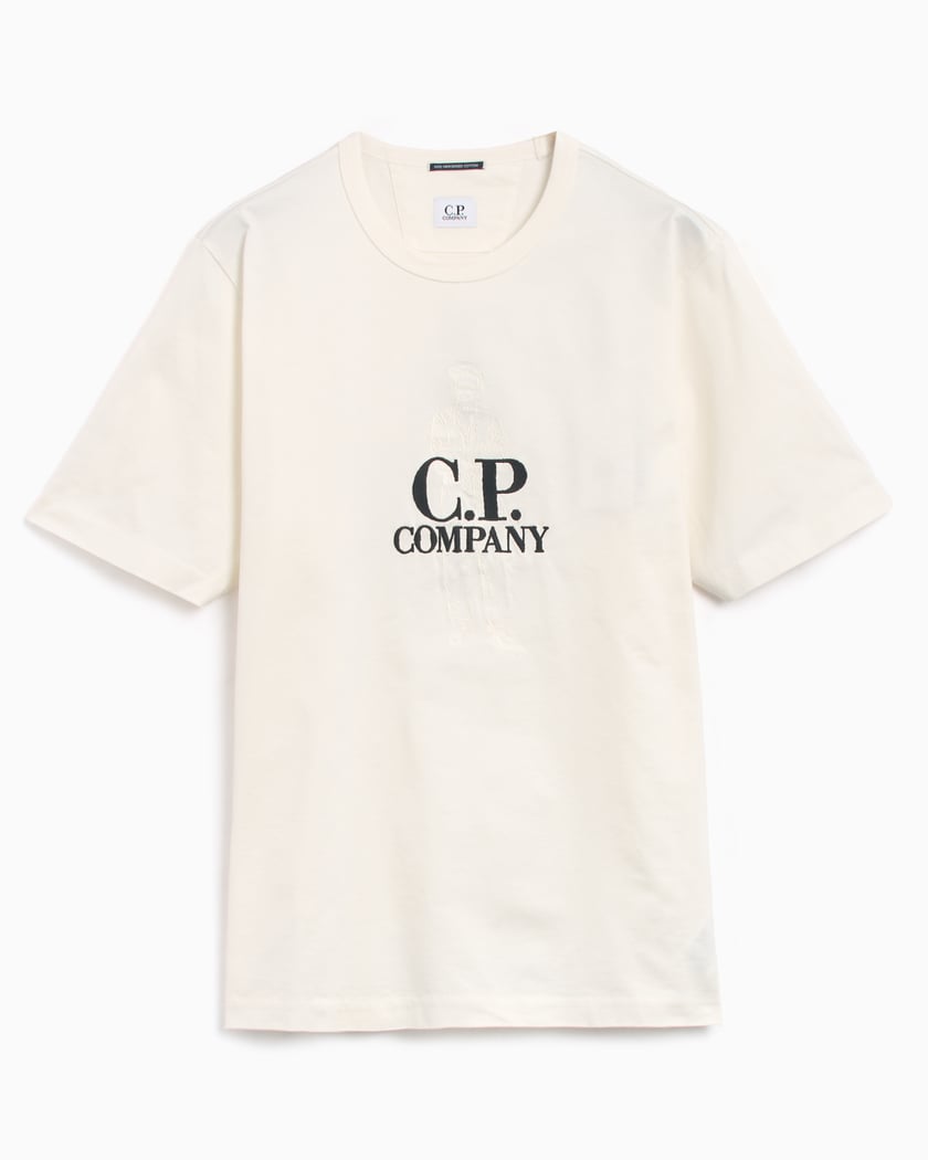 CP Company 24/1 Jersey Pencil Effect Graphics Men's T-Shirt White  17CMTS242A005431G-103 | FOOTDISTRICT