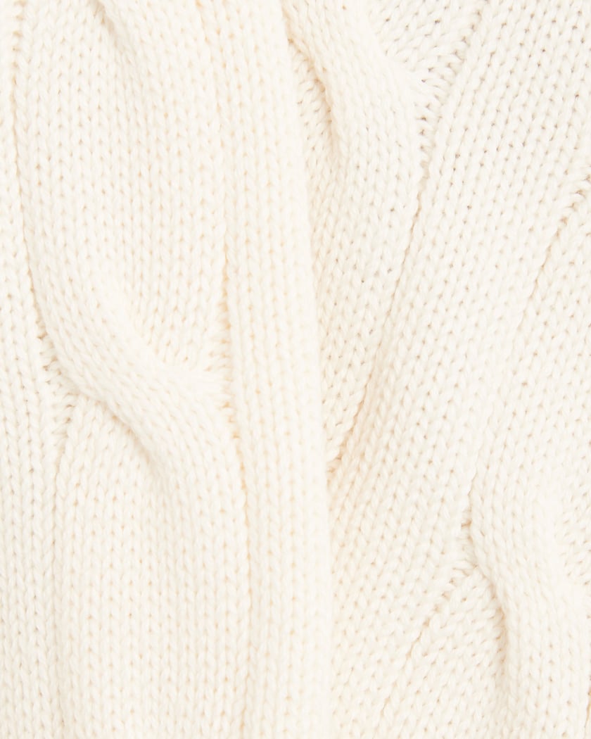 V neck sweater white top