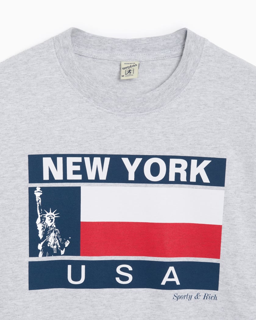 Sporty & Rich Liberty Unisex T-Shirt Gray TO043503647GY03