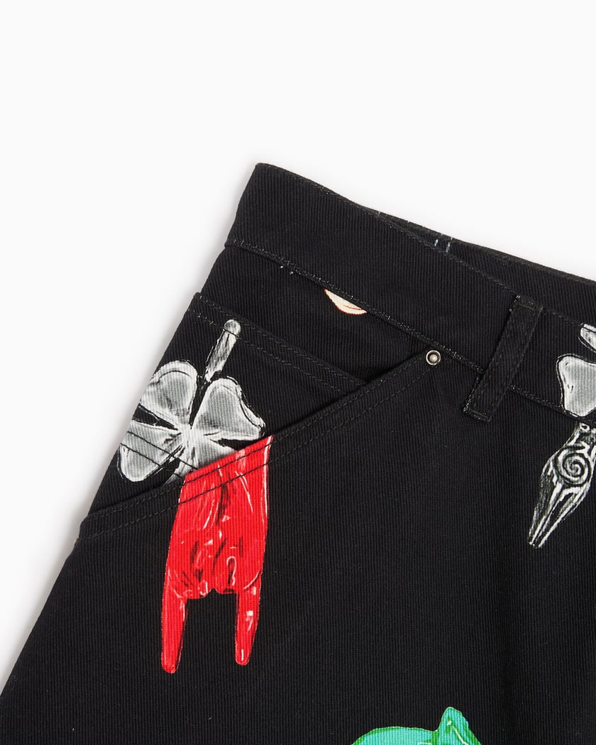 Sky High Farm Workwear Charm Unisex Print Woven Denim Pants
