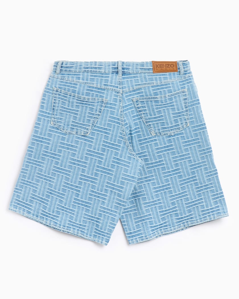 Kenzo Weave Men's Straight Shorts Blue FF55DS3396J4-DB