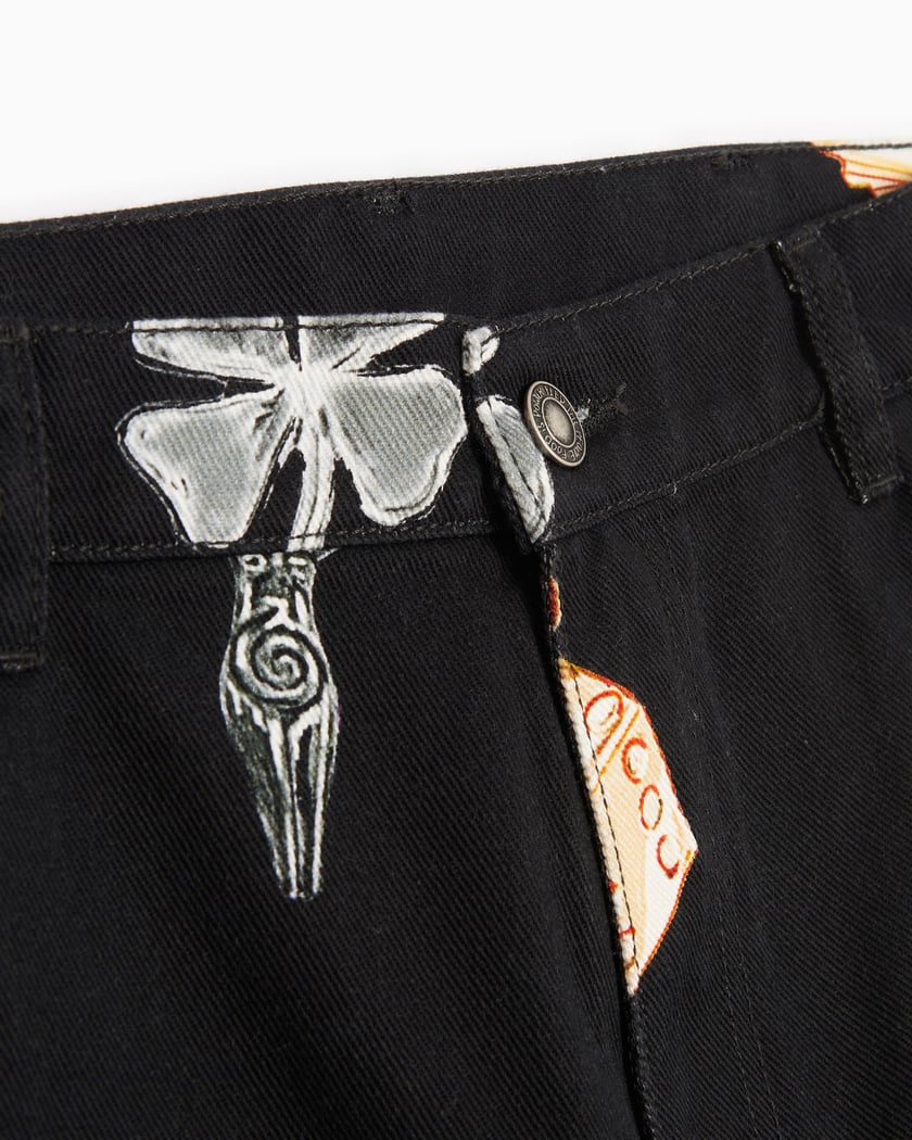 Sky High Farm Workwear Charm Unisex Print Woven Denim Pants