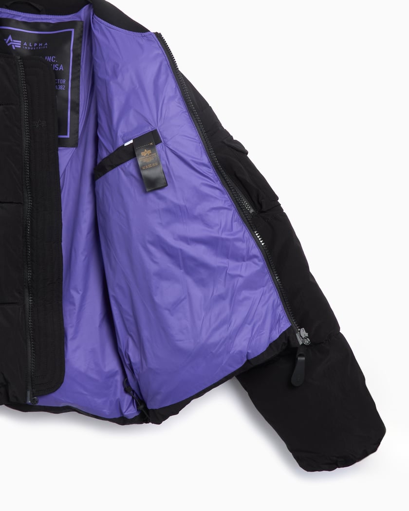 Alpha Industries MA-1 Men's Puffer Bomber Jacket Black