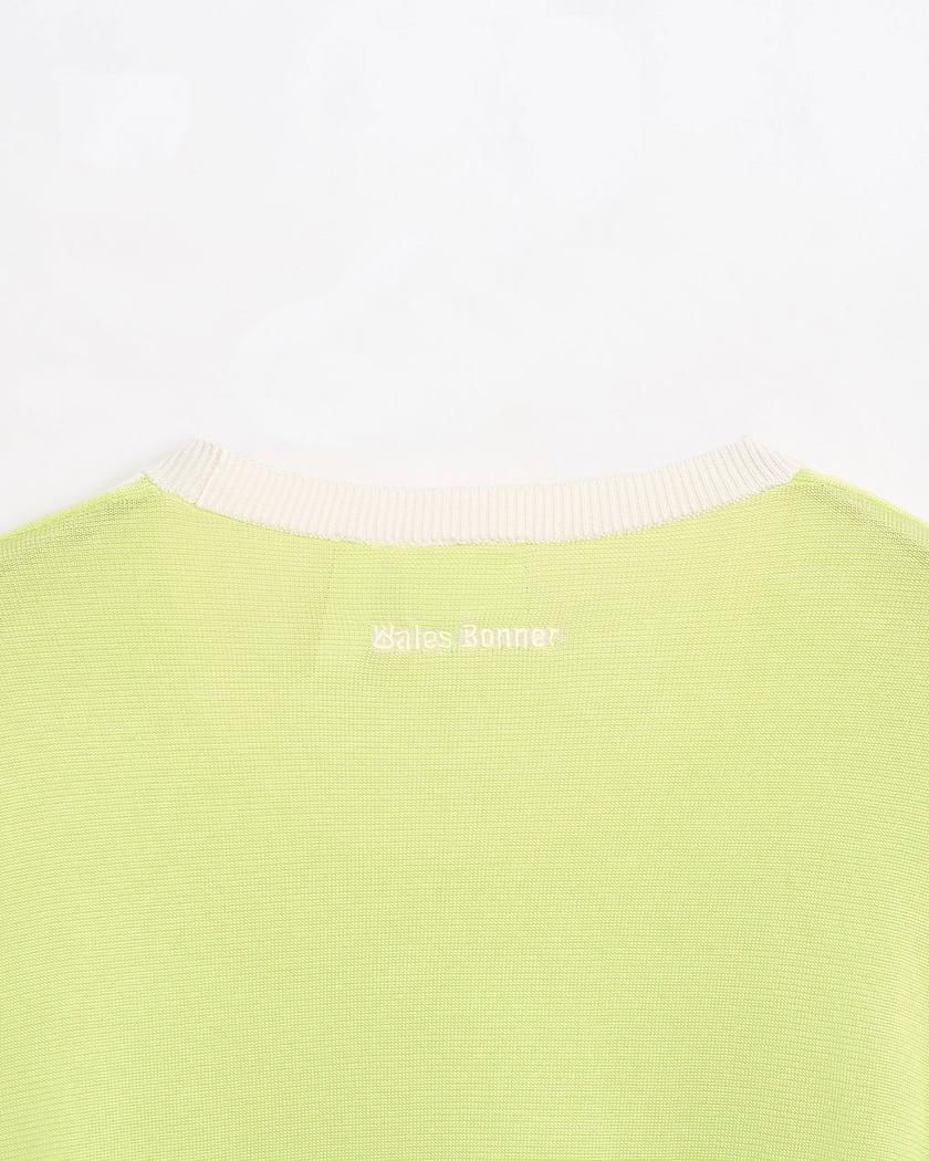 adidas Originals x Wales Bonner Men s Knit Long Sleeve T Shirt Grun IZ1892 FOOTDISTRICT