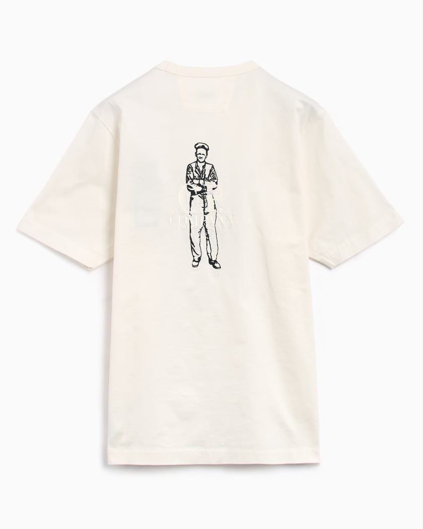 CP Company Men's 30/2 Mercerized T-Shirt White