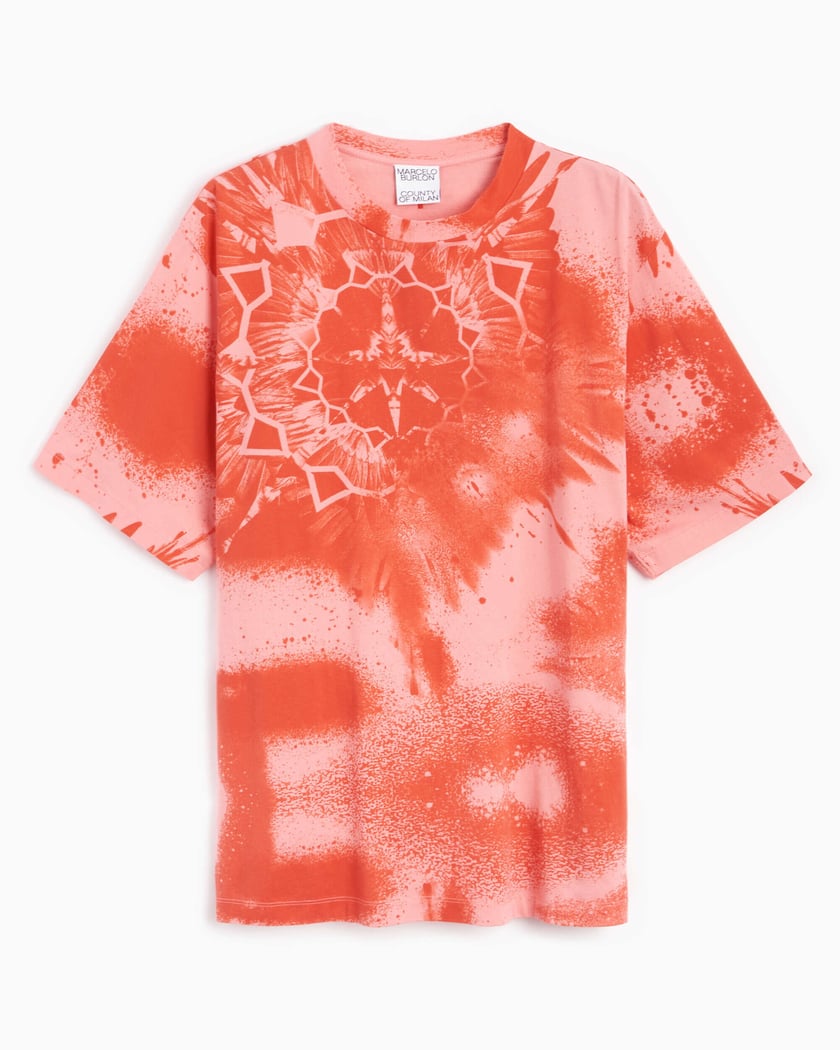 Marcelo Burlon Kaleidoscope Wings Men s T Shirt Orange