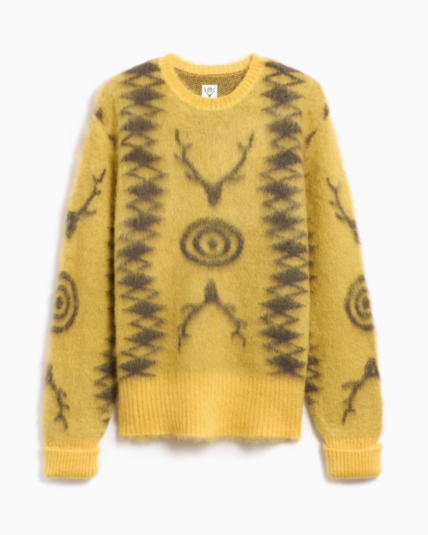 South2 West8 Men's Loose Fit Sweater Relaxed Men's Sweater Beige