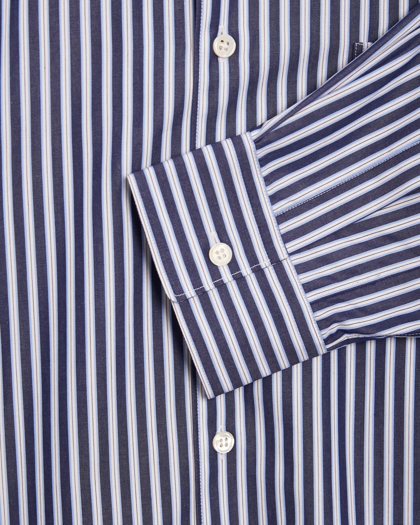 comme des garçons play shirt woven (blue / white) P1B024 - a