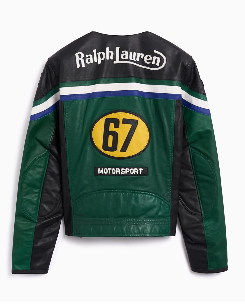 Polo Ralph Lauren F1 Custom Racing Moto Men's Leather Jacket