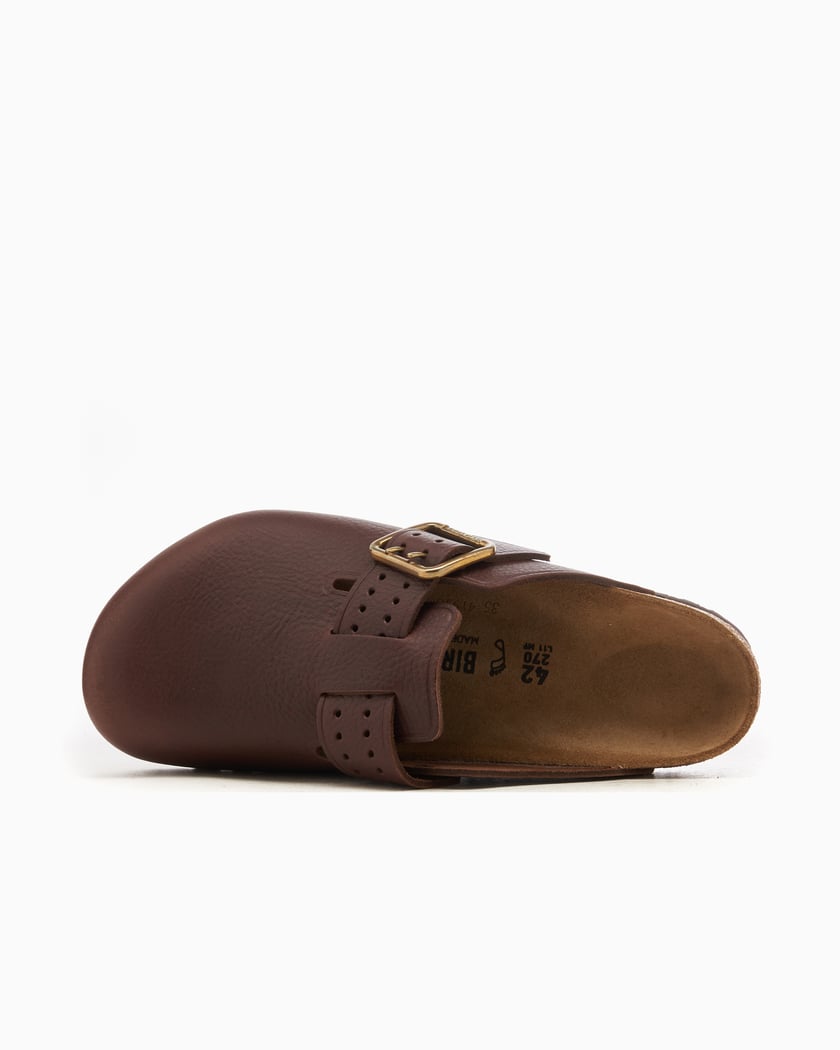 BIRKENSTOCK Boston Bold Natural Leather Regular Marron