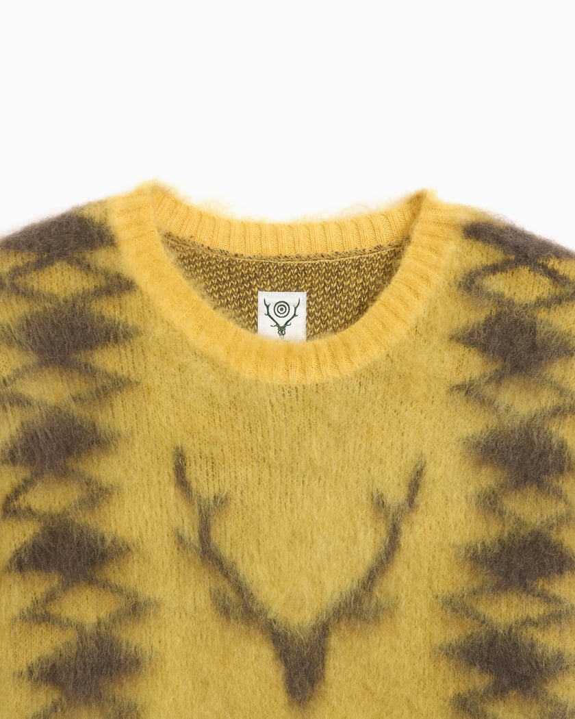 South2 West8 Men's Loose Fit Sweater Relaxed Men's Sweater Beige