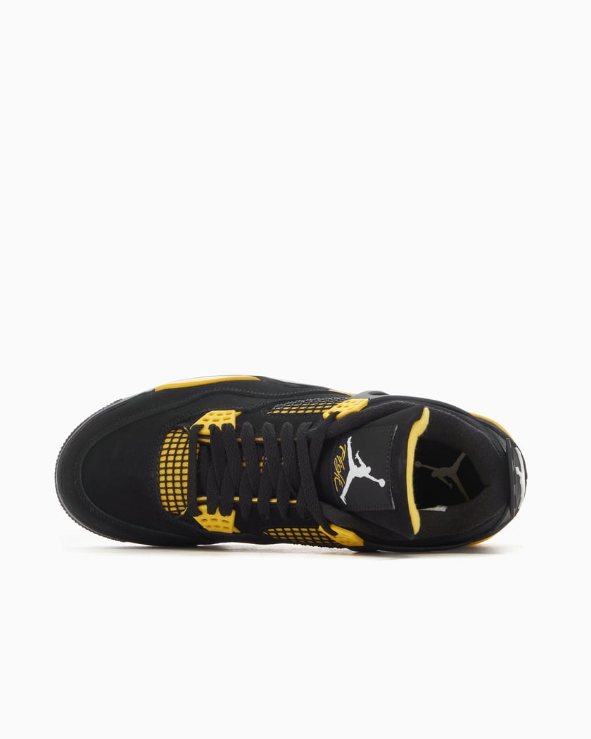 Jordan JORDAN 4 RETRO UNISEX - Zapatillas de baloncesto - black/white/tour  yellow/negro 
