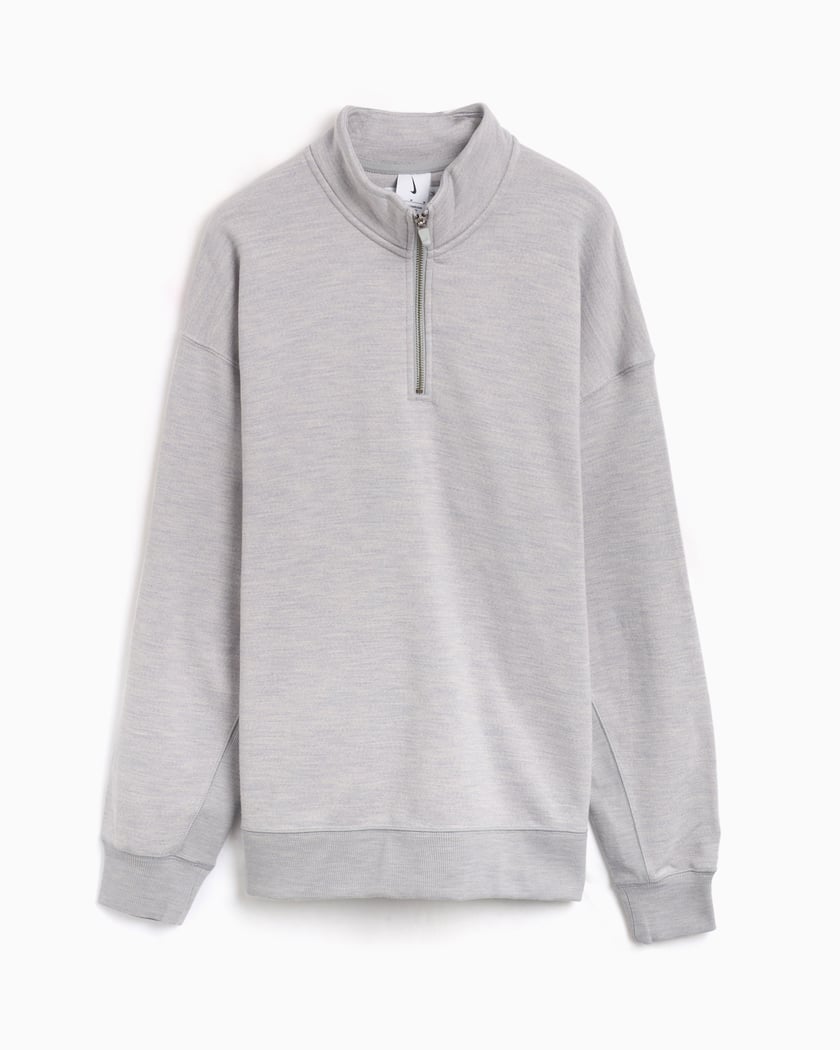 Nike Unisex Wool Classics Quarter Zip Sweatshirt Gray FV4891 048 FOOTDISTRICT