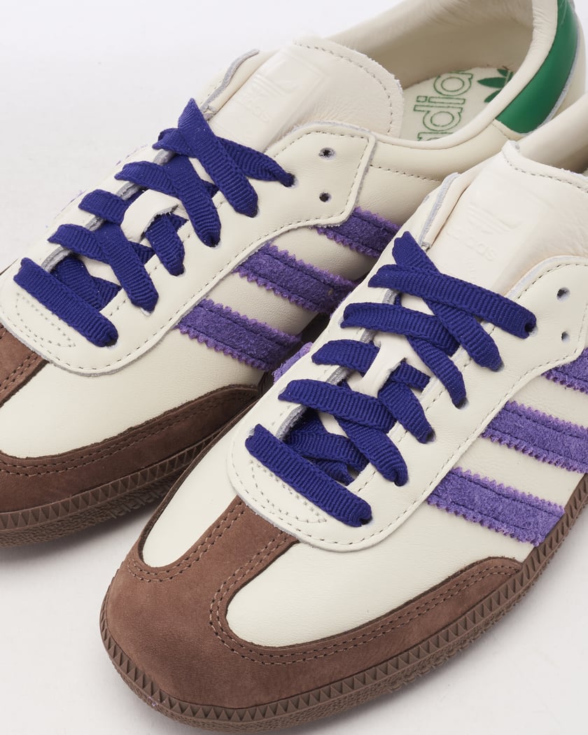adidas Originals Women s Samba OG Marron Morado Blanco ID8349 FOOTDISTRICT