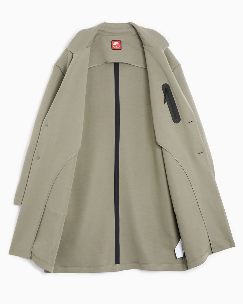 Nike Sportswear Men s Tech Fleece Reimagined Trench Grijs Groen FN0601 053 FOOTDISTRICT