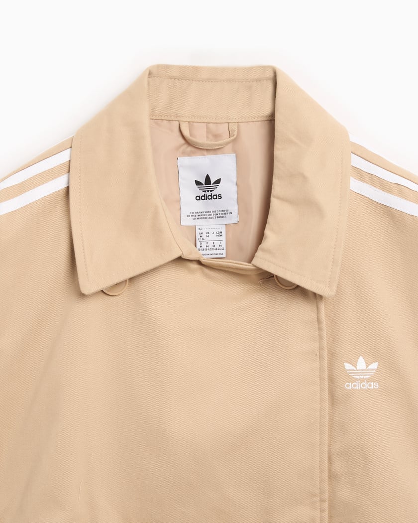 adidas Originals Women s Trench Jacket Beige IZ0382 FOOTDISTRICT