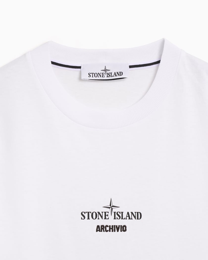 Stone Island Logo Archivio Men's T-Shirt White 81152NS91