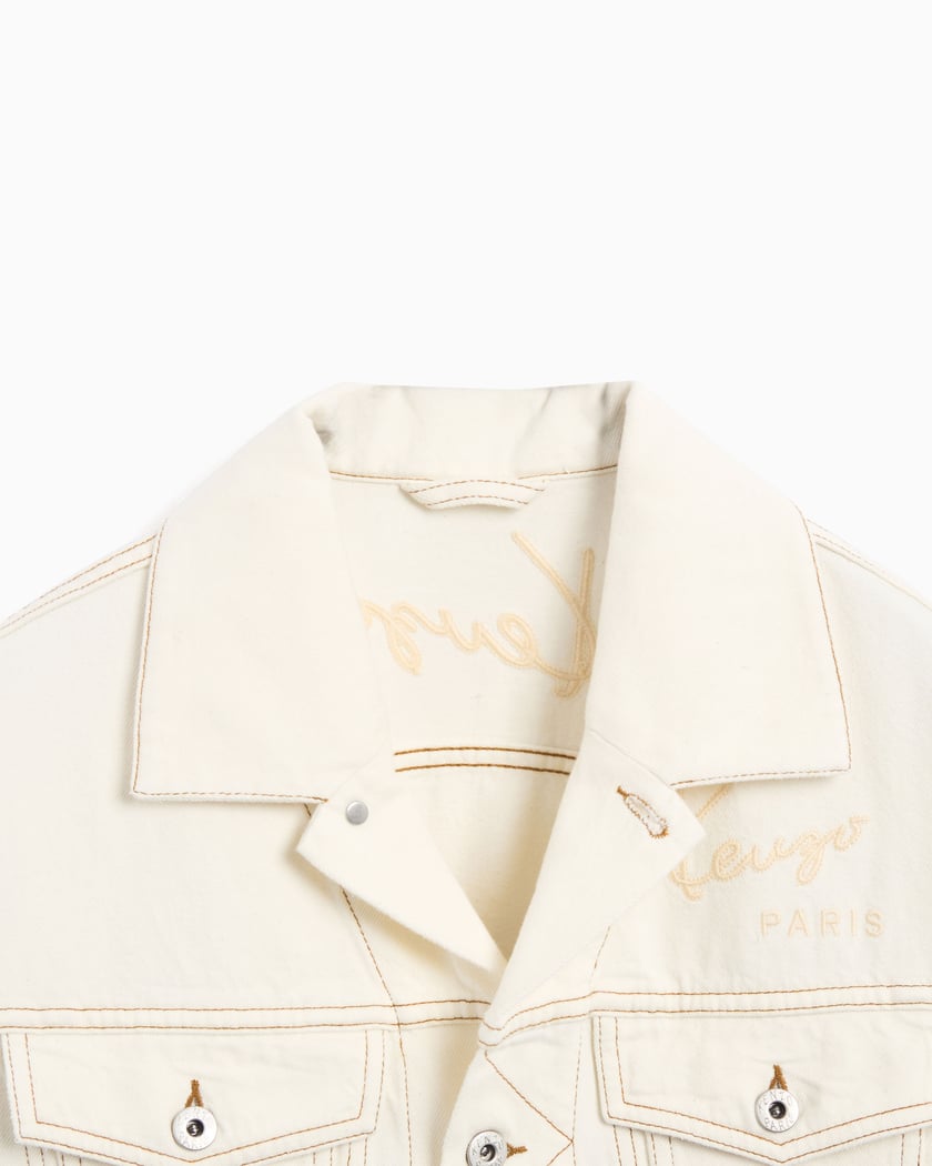 Kenzo Creations Men s Denim Jacket Blanco FE55DV3026W4 WT FOOTDISTRICT