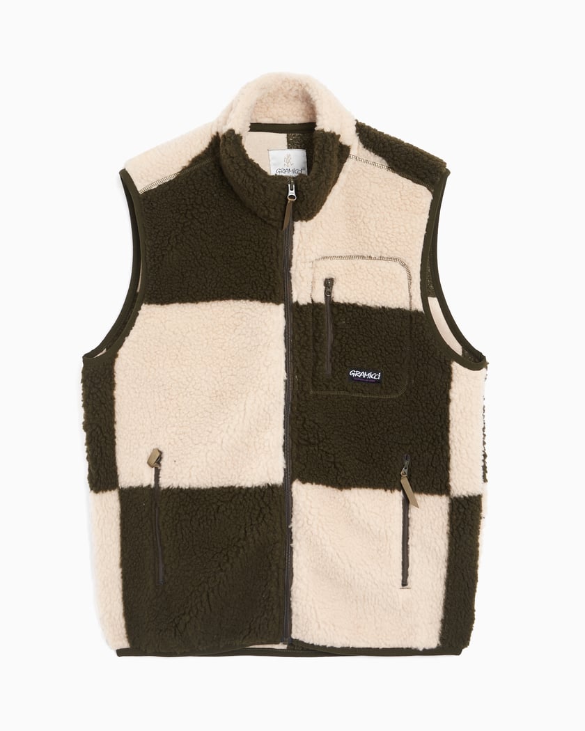 Gramicci Checkered Men s Sherpa Vest