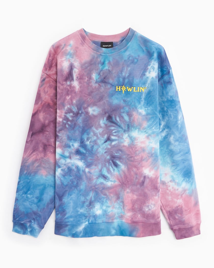 Howlin Men s Tie Dye Sweatshirt Tie Dye Tie Dye Sweat Night Mix FOOTDISTRICT