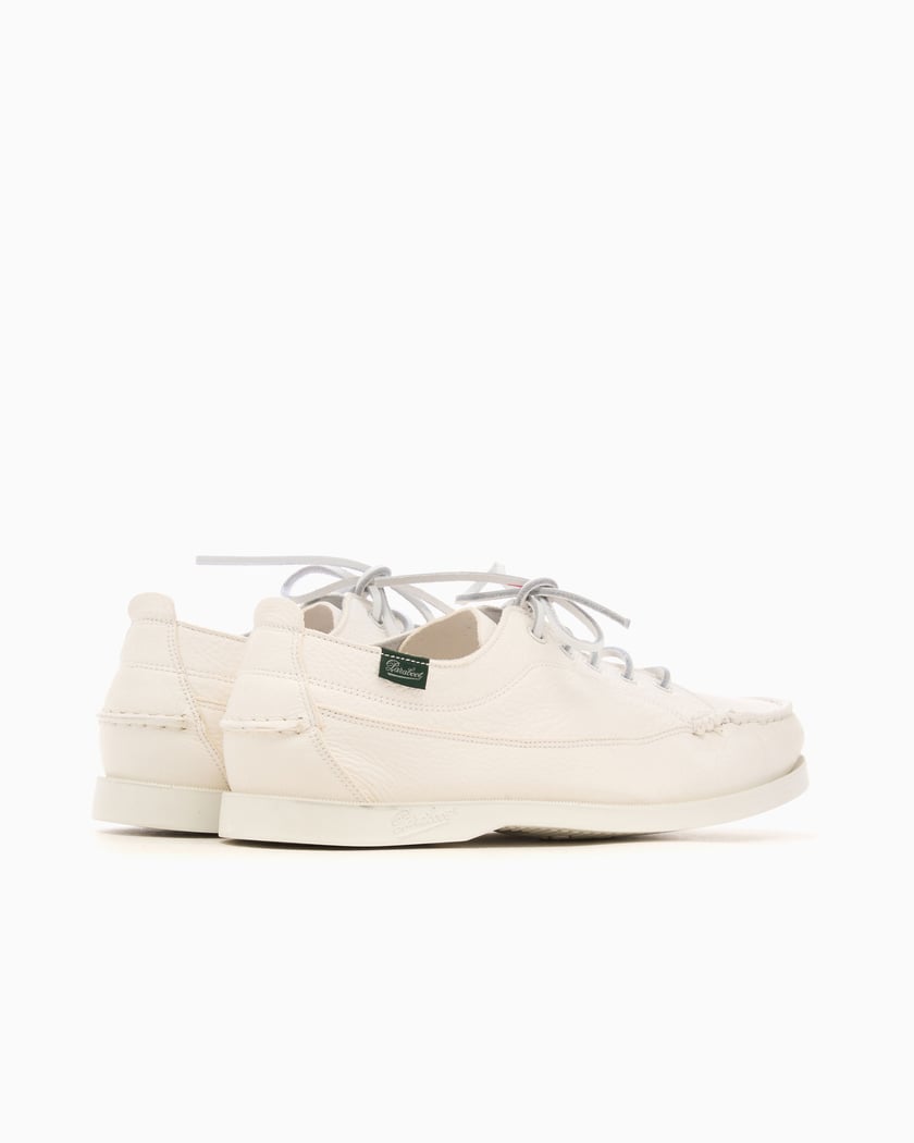 Paraboot Malibu Marine Blanche Men's Shoes White 92450