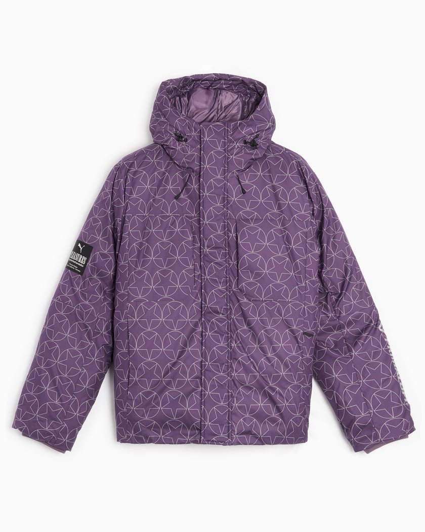 Puma x Pleasures Men's Puffer Jacket Purple 620875-74 | FOOTDISTRICT