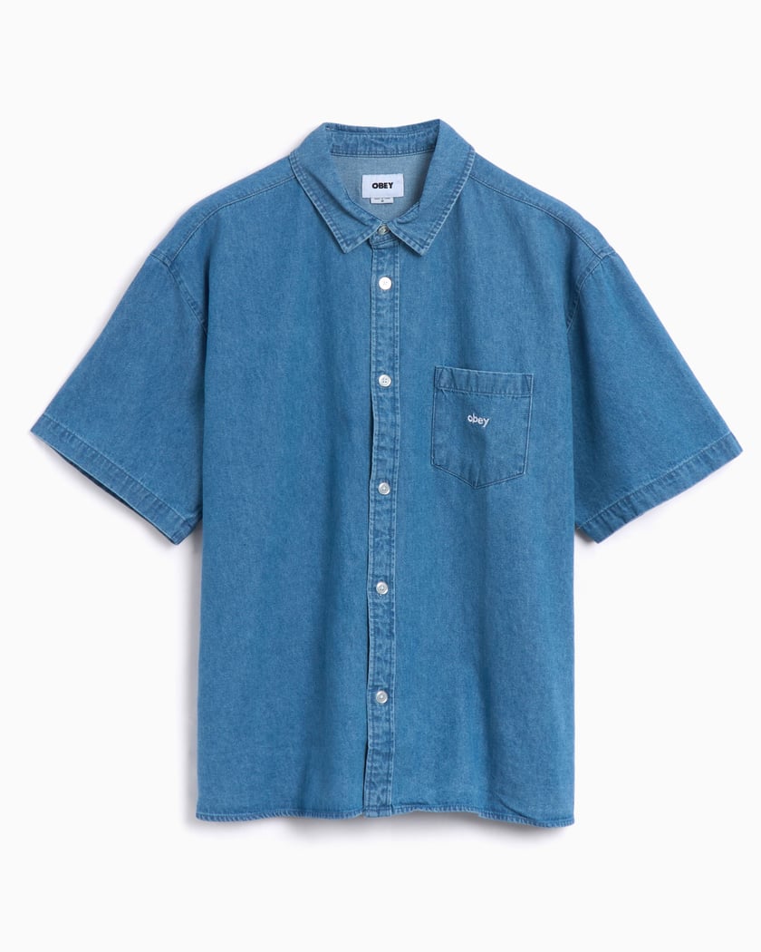 OBEY Clothing Bigwig Men's Denim Shirt Men's Shirt Blue 181210425
