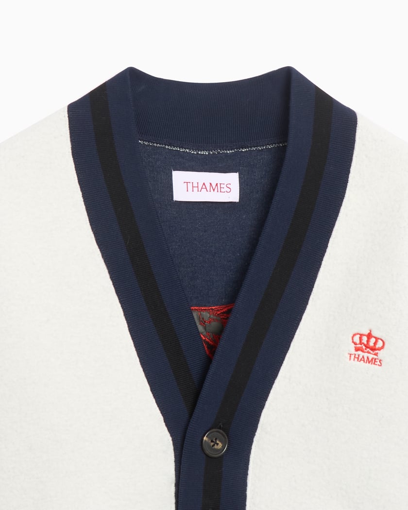 THAMES MMXX. Choose Thames Men's Cardigan Weiß MMXX0924CDICRM005 |  FOOTDISTRICT