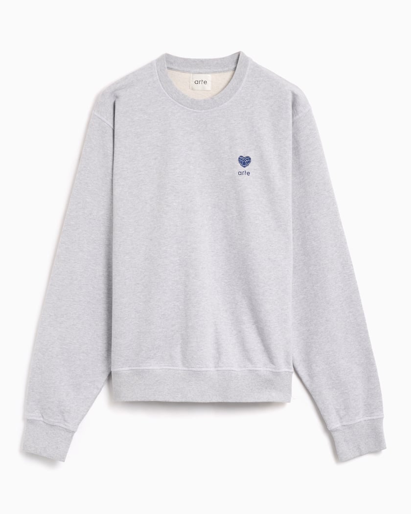Arte Antwerp Heart Flower Men s Sweatshirt Grijs AW24 128C Grey FOOTDISTRICT