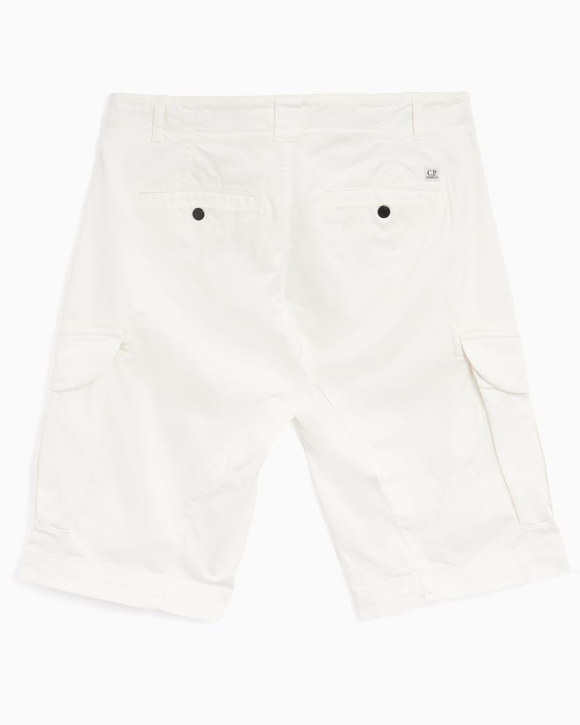 CP Company Men s Stretch Steen Cargo Shorts Bianco 16CMBE116A005694G 103 FOOTDISTRICT