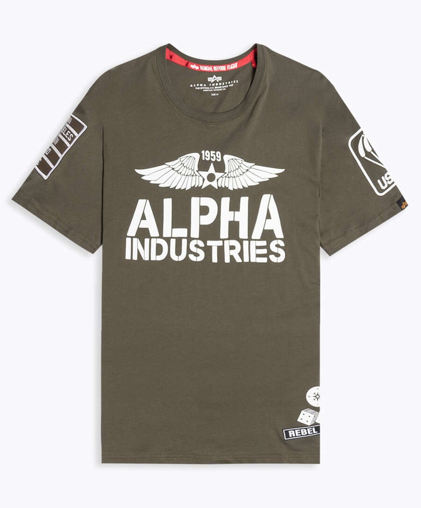 Alpha Industries Rebel Men's Short-Sleeve T-Shirt Multi 196518-142| Buy  Online at FOOTDISTRICT