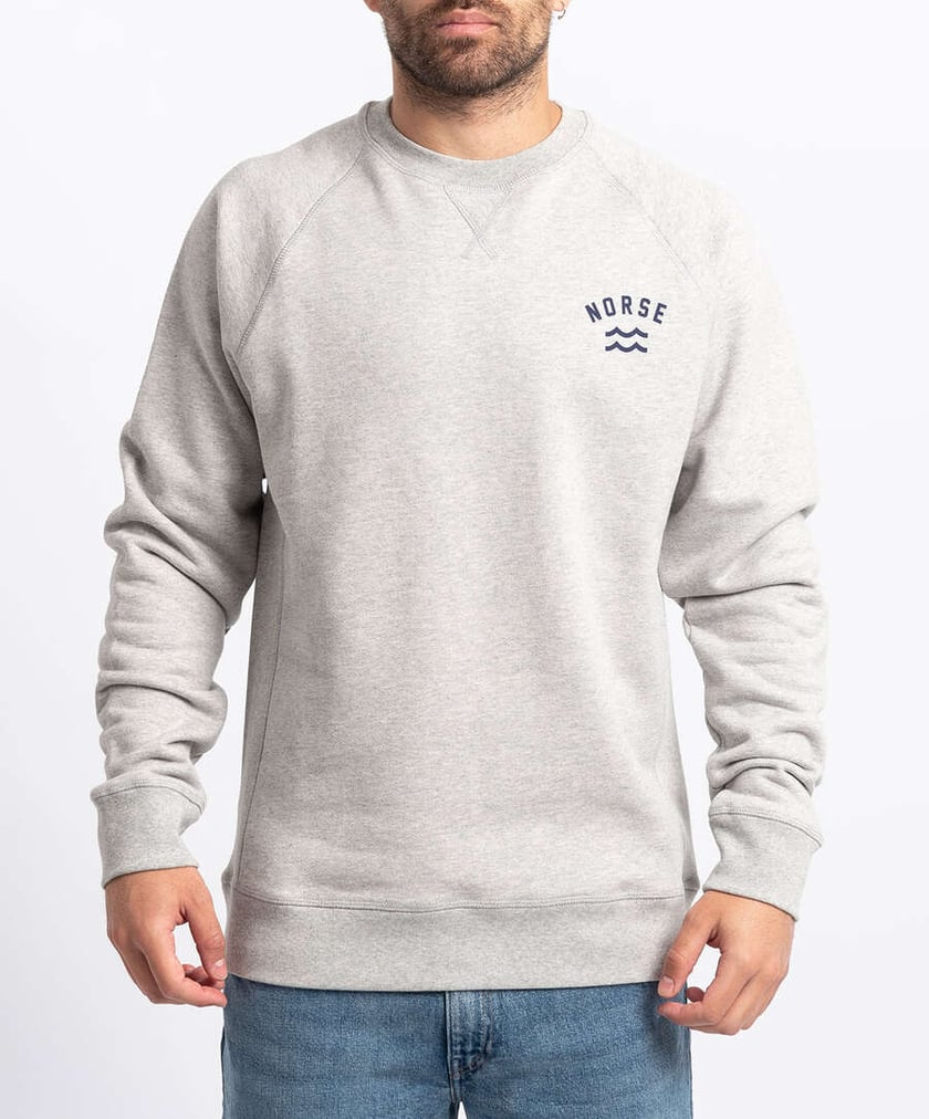 Norse Projects Ketel Ivy Wave Logo Sweatshirt Gray N20 0269 1026