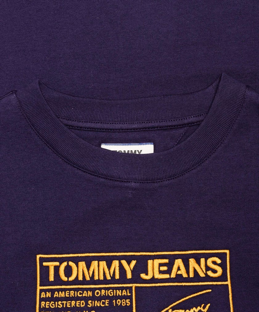 T shirt Manches Courtes Tommy Jeans Gold Embroidey Logo Homme