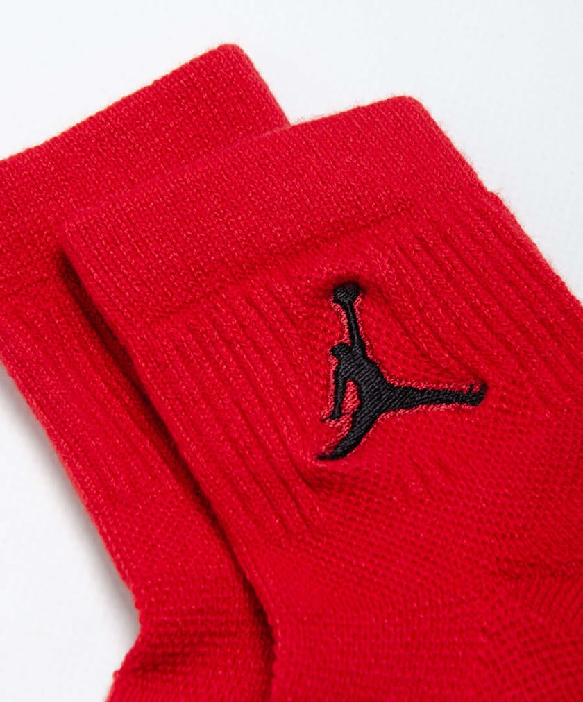 Chaussettes Jordan quarter noir blanche rouge 3 paires