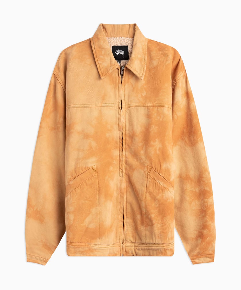 Veste Stussy Shearling Dyed Trucker Homme Tie Dye 115546 BROW